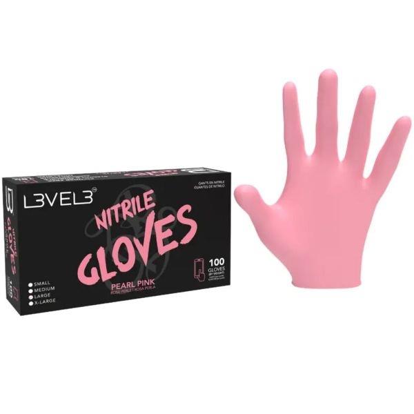 Grote foto l3vel3 nitrile handschoenen 100pcs pearl pink 4 maten kleding dames sieraden