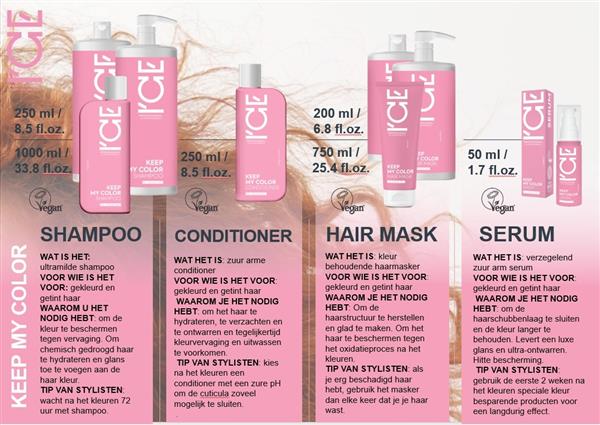 Grote foto ice professional keep my color shampoo 1000ml kleding dames sieraden