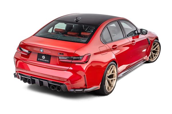 Grote foto bmw g80 g81 m3 carbon diffuser achterbumper cover auto onderdelen tuning en styling