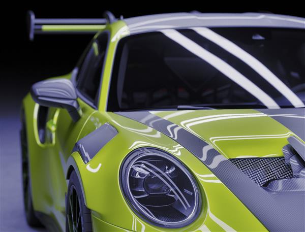 Grote foto porsche 911 992 gt3rs carbon zij scherm louvres auto onderdelen tuning en styling