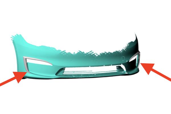 Grote foto tesla model s plaid carbon canards auto onderdelen tuning en styling