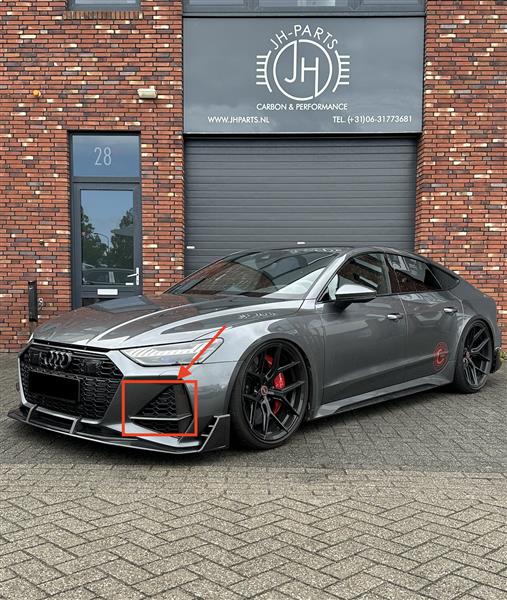 Grote foto carbon canard bumper inserts audi rs6 c8 rs7 c8 auto onderdelen tuning en styling