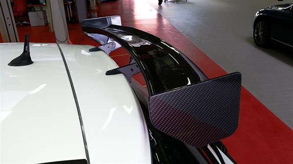 Grote foto fiat abarth 500 595 carbon fiber achter spoiler assetto corse stijl auto onderdelen tuning en styling