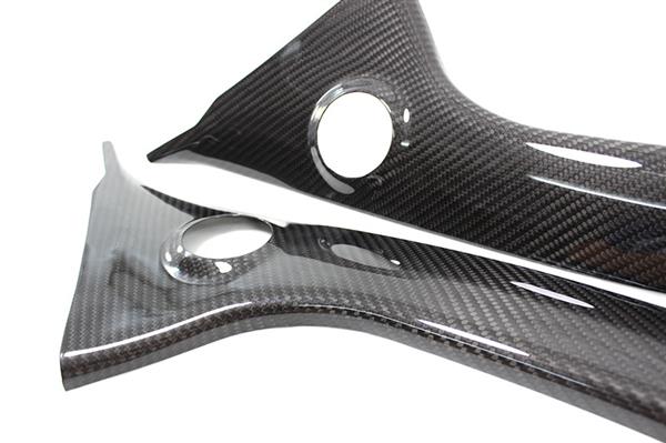 Grote foto fiat abarth 500 595 carbon fiber binnen zuil trim cover auto onderdelen tuning en styling