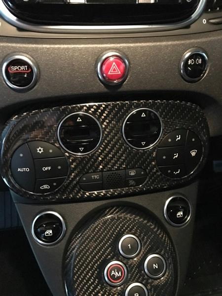 Grote foto fiat abarth 595 2016 carbon fiber ac climate control cover auto onderdelen tuning en styling