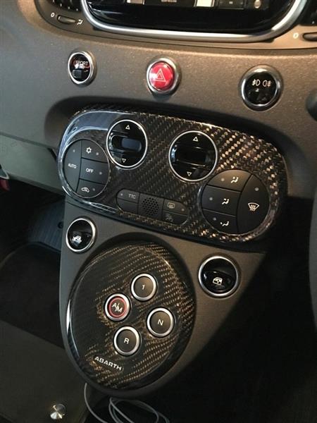 Grote foto fiat abarth 595 2016 carbon fiber ac climate control cover auto onderdelen tuning en styling
