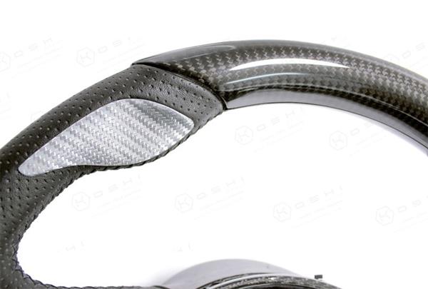 Grote foto fiat abarth 595 carbon fiber stuur duim grip covers auto onderdelen tuning en styling