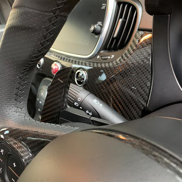 Grote foto fiat abarth 500 595 carbon fiber stuur schakel flippers auto onderdelen tuning en styling