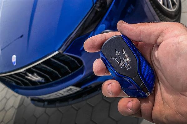 Grote foto maserati ghilbi quattroporte levante carbon fiber sleutel cover auto onderdelen tuning en styling