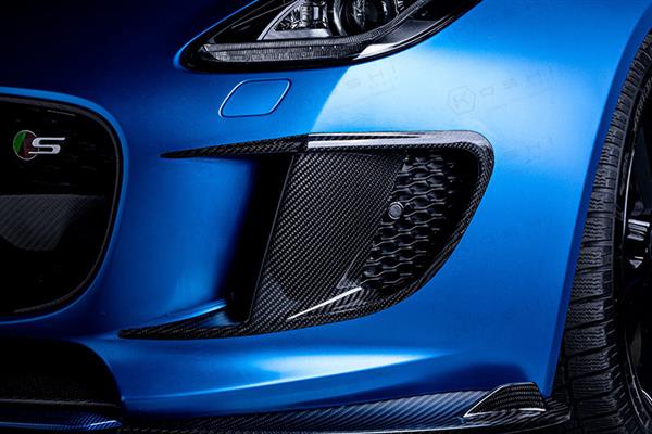Grote foto jaguar f type carbon fiber voor bumper intercooler flap frame auto onderdelen tuning en styling