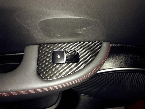 Grote foto alfa romeo giulia carbon fiber raam switch cover auto onderdelen tuning en styling