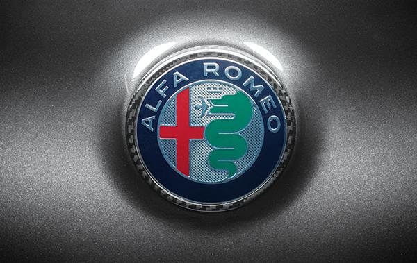 Grote foto alfa romeo giulia achterkant logo frame cover auto onderdelen tuning en styling