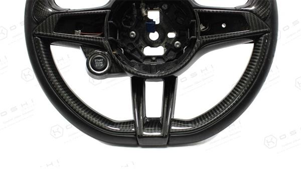 Grote foto alfa romeo giulia stelvio qv carbon fiber beneden stuurwiel cover auto onderdelen tuning en styling