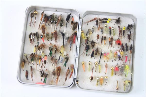 Grote foto wheatley fly box gevuld met ruim 100 nimfen sport en fitness vissport