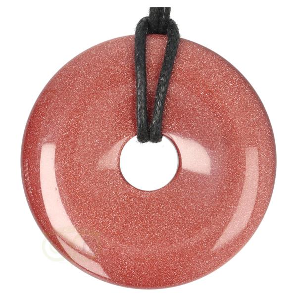 Grote foto goudsteen bruine donut hanger nr 11 5 cm sieraden tassen en uiterlijk bedels en hangers