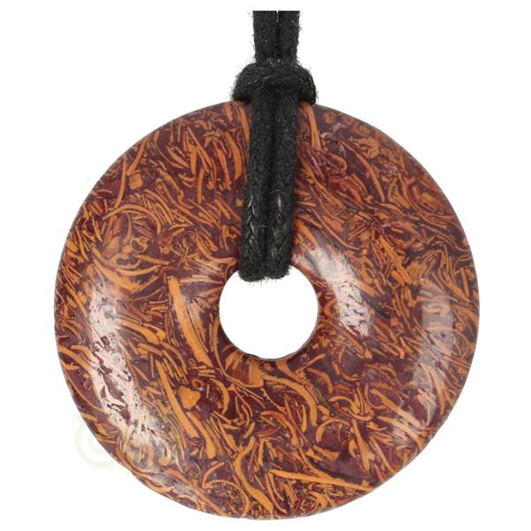 Grote foto coquina jaspis edelstenen donut hanger nr 11 4 cm verzamelen overige verzamelingen