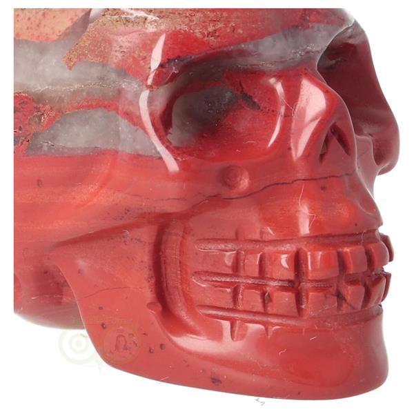 Grote foto rode jaspis schedel nr 14 106 gram verzamelen overige verzamelingen