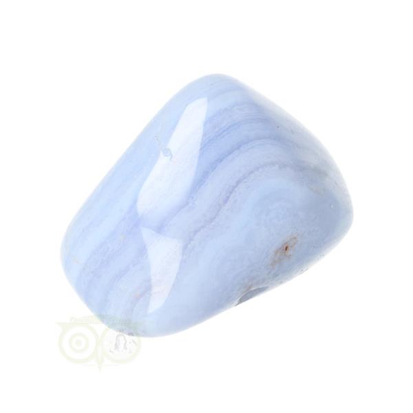 Grote foto blauwe chalcedoon blue lace agaat trommelsteen nr 39 36 gram verzamelen overige verzamelingen