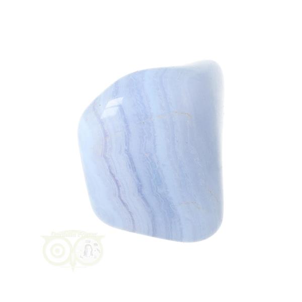 Grote foto blauwe chalcedoon blue lace agaat trommelsteen nr 39 36 gram verzamelen overige verzamelingen