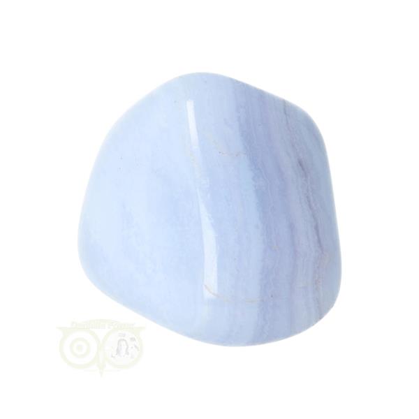 Grote foto blauwe chalcedoon blue lace agaat trommelsteen nr 39 36 gram verzamelen overige verzamelingen