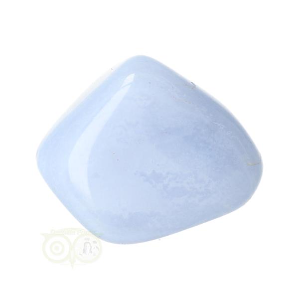 Grote foto blauwe chalcedoon blue lace agaat trommelsteen nr 39 36 gram verzamelen overige verzamelingen