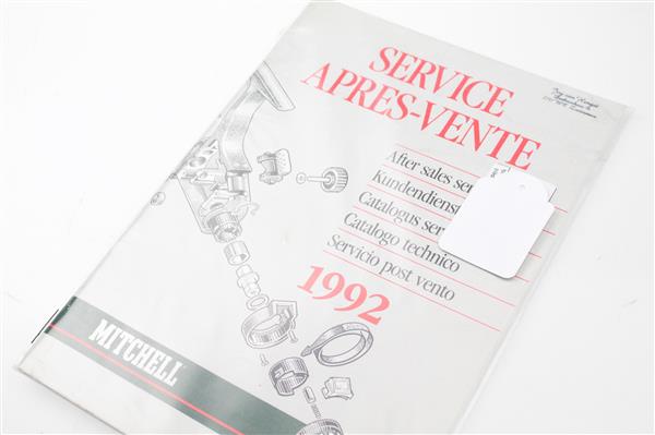 Grote foto mitchell service catalogus 1992 service apres vente after sales service sport en fitness vissport
