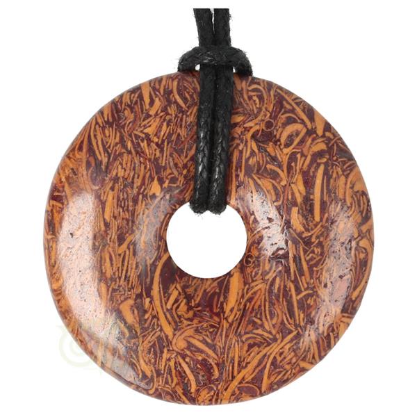 Grote foto coquina jaspis edelstenen donut hanger nr 7 4 cm verzamelen overige verzamelingen