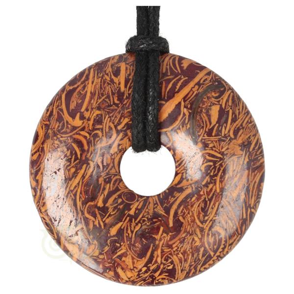 Grote foto coquina jaspis edelstenen donut hanger nr 3 4 cm verzamelen overige verzamelingen