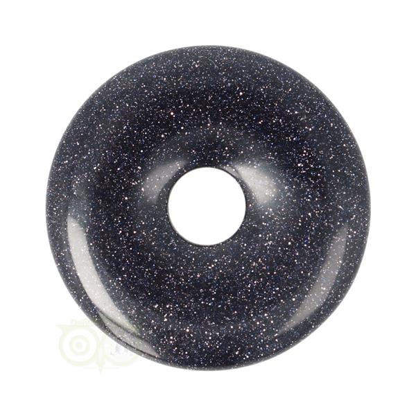 Grote foto goudsteen blauwe donut nr 11 4 cm sieraden tassen en uiterlijk bedels en hangers