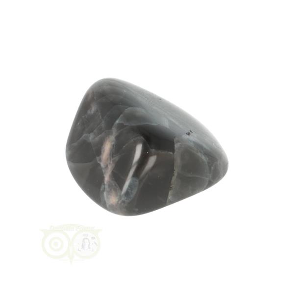 Grote foto zwarte maansteen trommelsteen nr 25 15 gram verzamelen overige verzamelingen