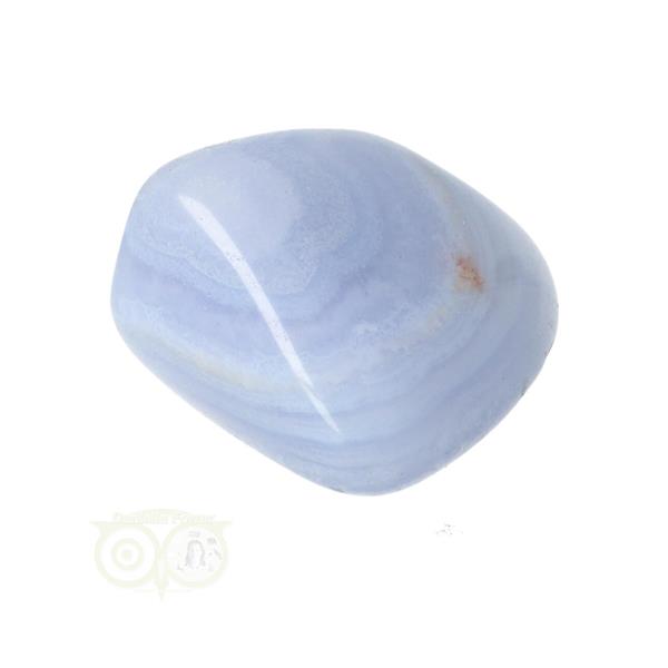 Grote foto blauwe chalcedoon blue lace agaat trommelsteen nr 38 24 gram verzamelen overige verzamelingen