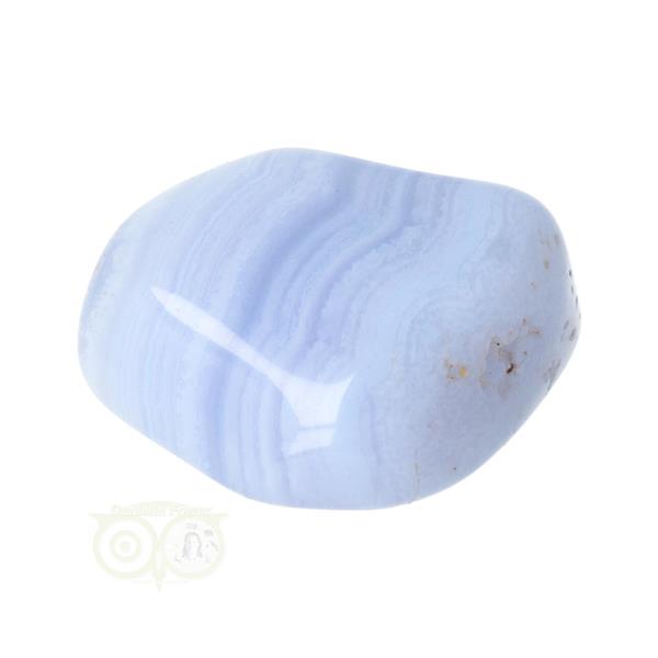 Grote foto blauwe chalcedoon blue lace agaat trommelsteen nr 29 25 gram verzamelen overige verzamelingen