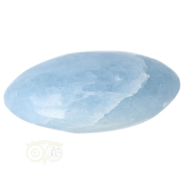 Grote foto blauwe calciet handsteen nr 45 99 gram madagaskar verzamelen overige verzamelingen