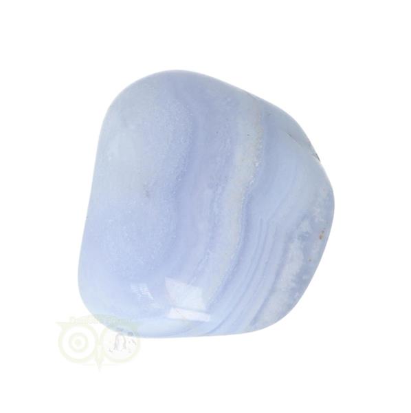 Grote foto blauwe chalcedoon blue lace agaat trommelsteen nr 24 24 gram verzamelen overige verzamelingen