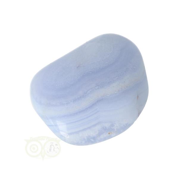 Grote foto blauwe chalcedoon blue lace agaat trommelsteen nr 24 24 gram verzamelen overige verzamelingen