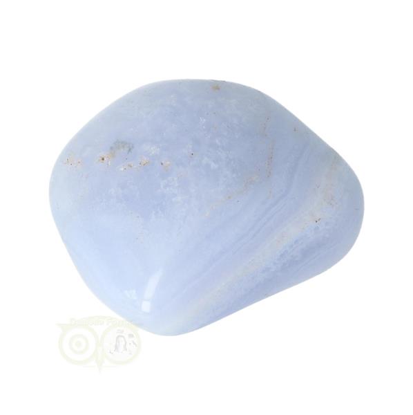 Grote foto blauwe chalcedoon blue lace agaat trommelsteen nr 24 24 gram verzamelen overige verzamelingen