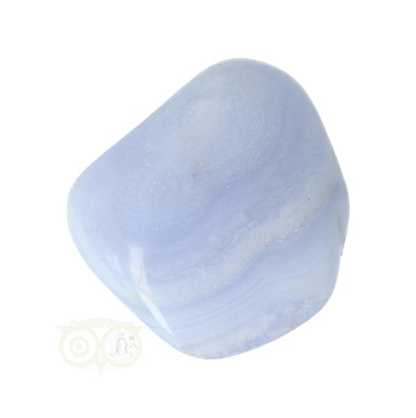 Grote foto blauwe chalcedoon blue lace agaat trommelsteen nr 24 24 gram verzamelen overige verzamelingen