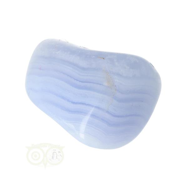 Grote foto blauwe chalcedoon blue lace agaat trommelsteen nr 23 22 gram verzamelen overige verzamelingen