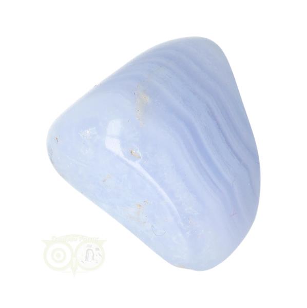 Grote foto blauwe chalcedoon blue lace agaat trommelsteen nr 23 22 gram verzamelen overige verzamelingen