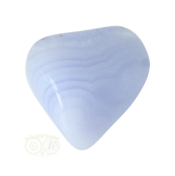 Grote foto blauwe chalcedoon blue lace agaat trommelsteen nr 23 22 gram verzamelen overige verzamelingen