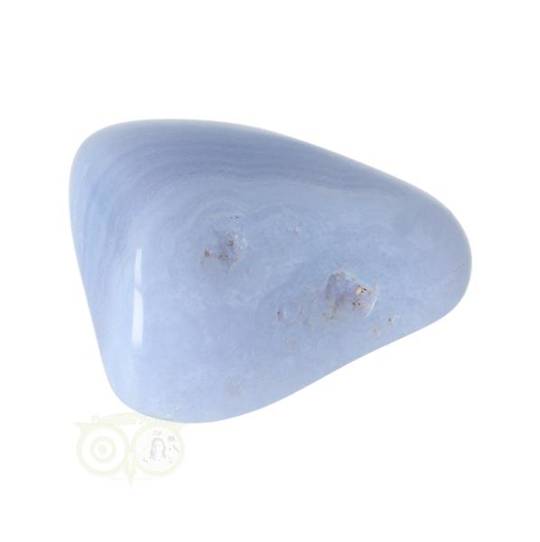 Grote foto blauwe chalcedoon blue lace agaat trommelsteen nr 22 26 gram verzamelen overige verzamelingen