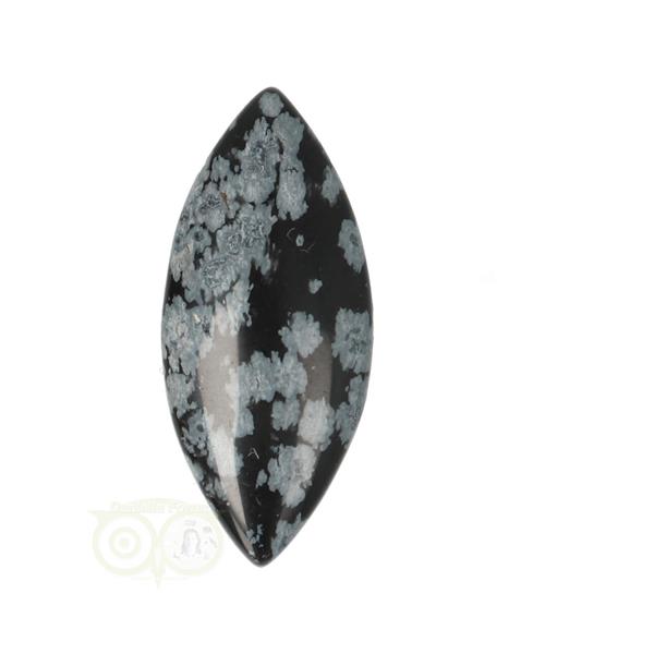 Grote foto sneeuwvlok obsidiaan ovaal edelsteen hanger nr 7 verzamelen overige verzamelingen