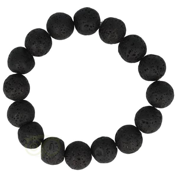 Grote foto armband zwart lavasteen grote kraal 1 2 cm verzamelen overige verzamelingen