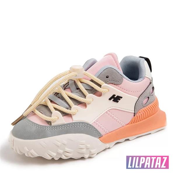 Grote foto moon spikez pink maat 21 32 kindersneakers maat 32 kinderen en baby schoenen voor meisjes