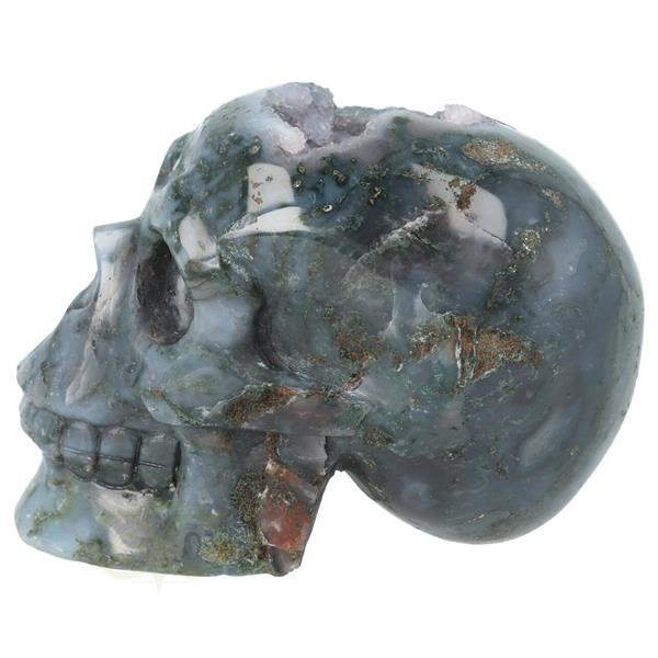 Grote foto mos agaat geode schedel 513 gram verzamelen overige verzamelingen