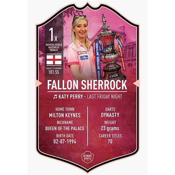 Grote foto ultimate card fallon sherrock 37x25 cm ultimate card fallon sherrock 37x25 cm sport en fitness darts