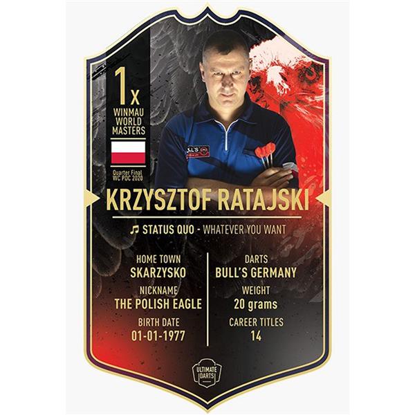 Grote foto ultimate card krzysztof ratajski 37x25 cm ultimate card krzysztof ratajski 37x25 cm sport en fitness darts