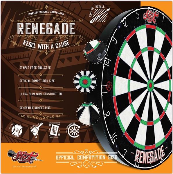 Grote foto shot renegade bristle dartboard shot renegade bristle dartboard sport en fitness darts