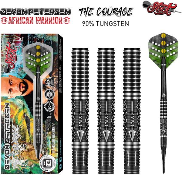 Grote foto softtip shot devon petersen courage 90 18g softtip shot devon petersen courage 90 18g sport en fitness darts