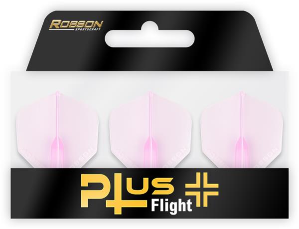 Grote foto robson plus flight crystal clear std. pink robson plus flight crystal clear std. pink sport en fitness darts